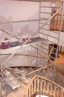 Fahrgerüst, Rollgerüst - Sonderkonstruktion für Treppe - Altmarktgalerie Dresden